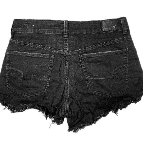 AMERICAN EAGLE BLACK DENIM SHORTS SIZE 8 NWOT - Picture 3 of 6